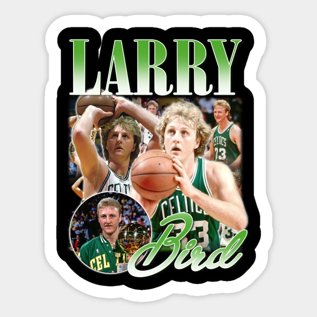 VINTAGE BOOTLEG LARRY BIRD 90S Sticker by Archer Expressionism Style